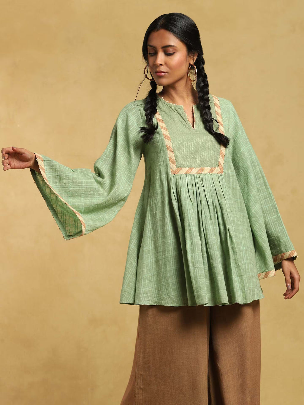 Green Kurta Long Sleeve