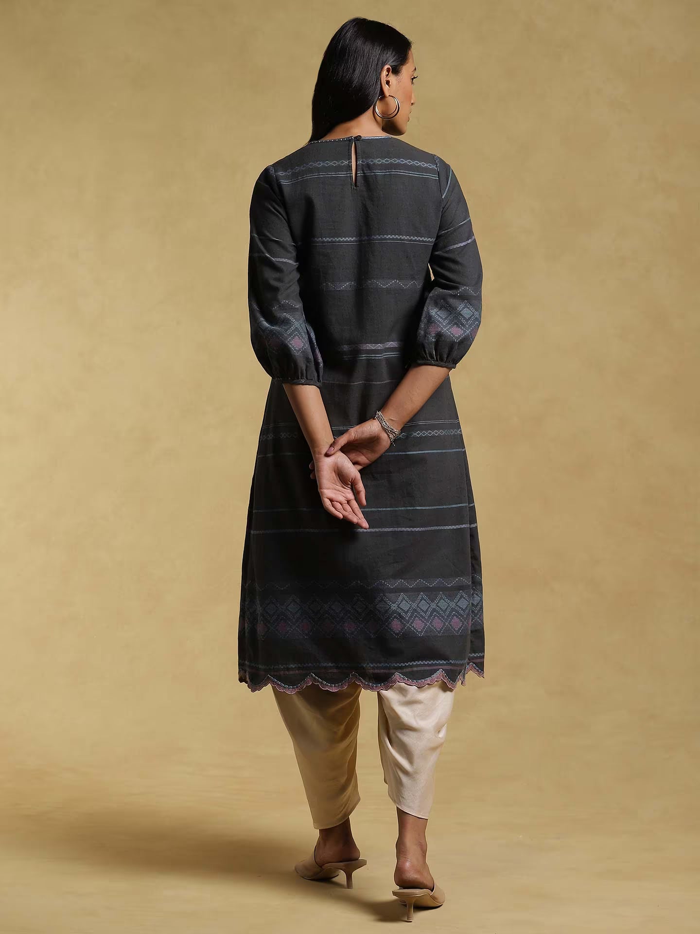 Black Long Full Sleeve Kurta 
