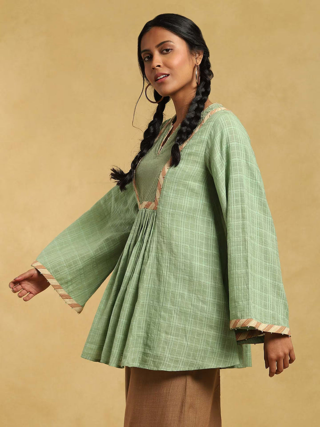 Green Kurta Long Sleeve