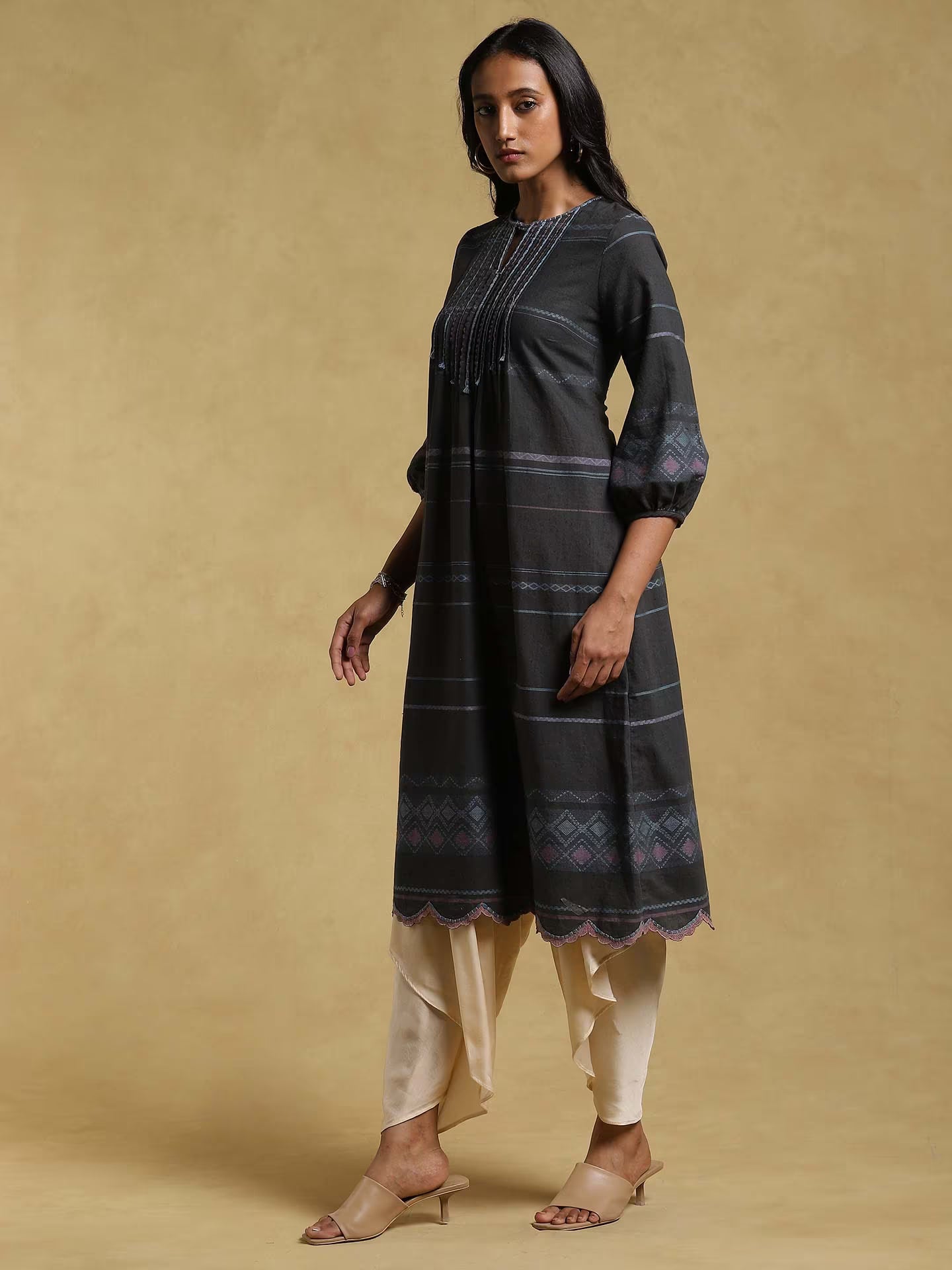 Black Long Full Sleeve Kurta 