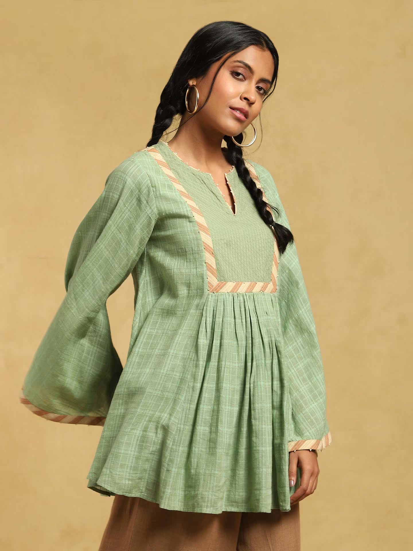 Green Kurta Long Sleeve