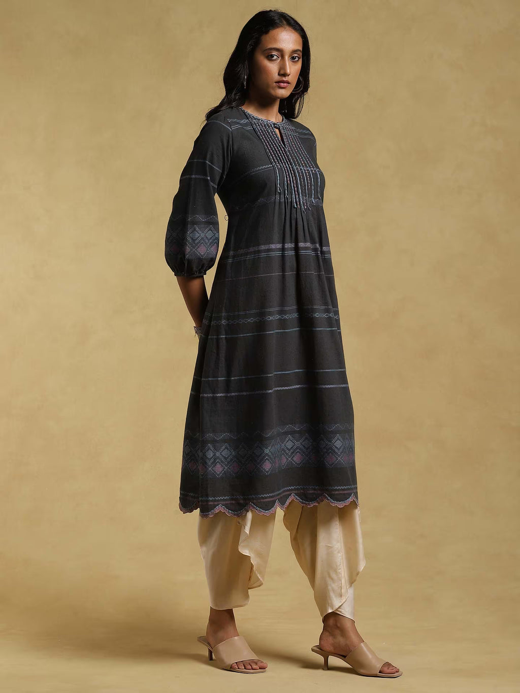 Black Long Full Sleeve Kurta 