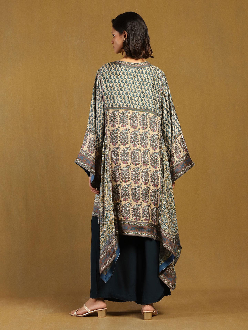 Beige and Designed Long Kurta