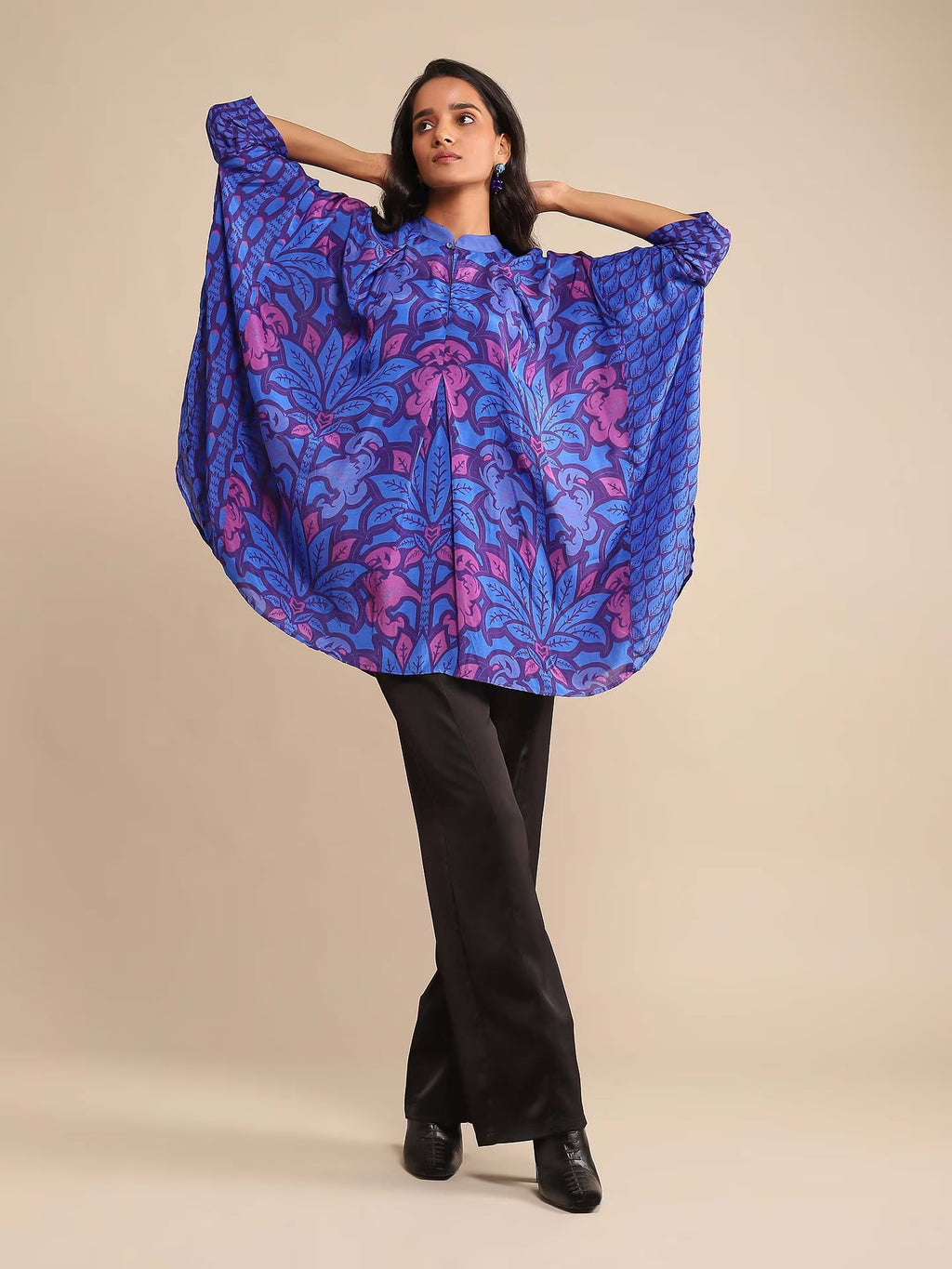 Blue colour printed Kurta