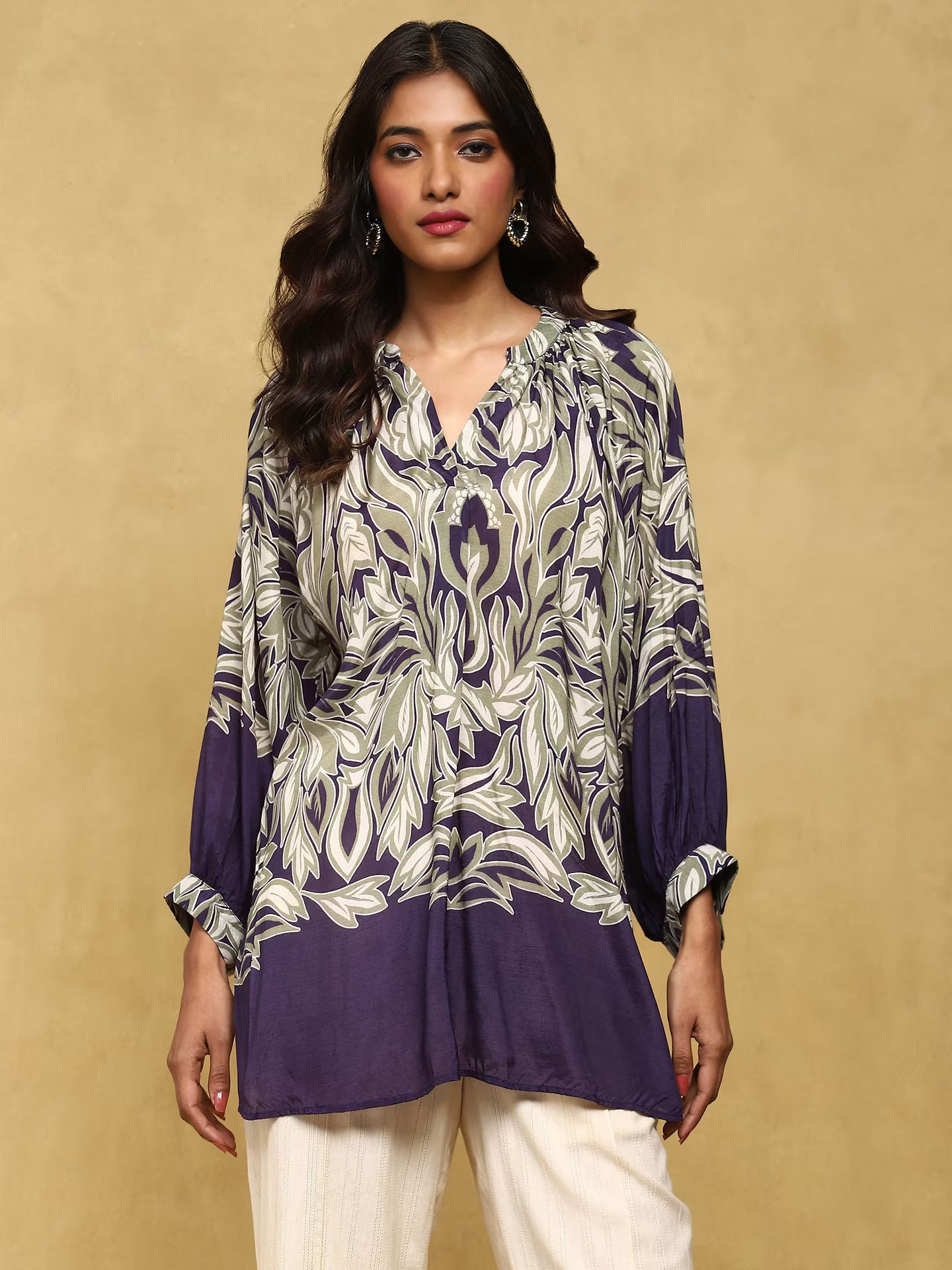 Purple Designed Kurta