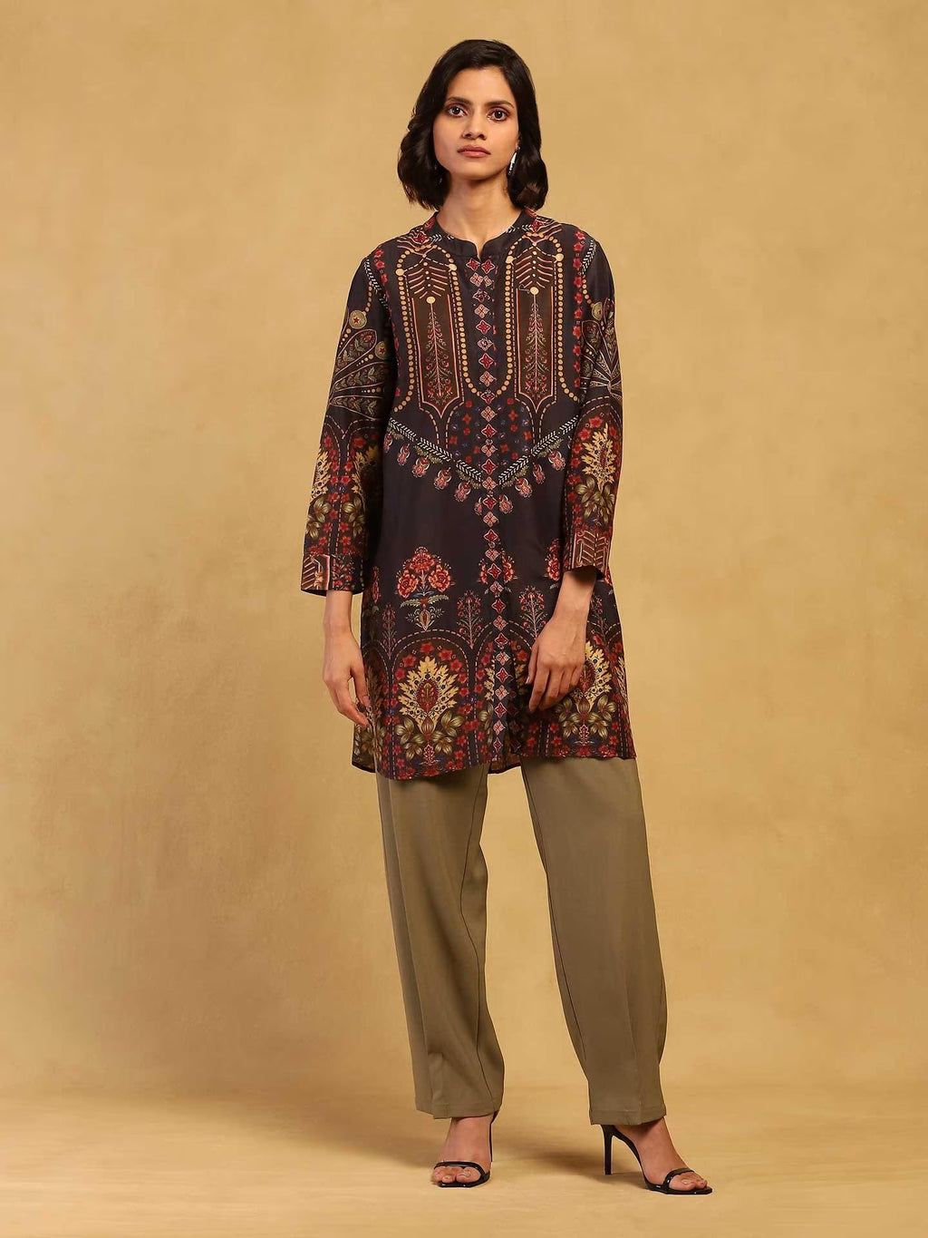 Black Designed Kurta 