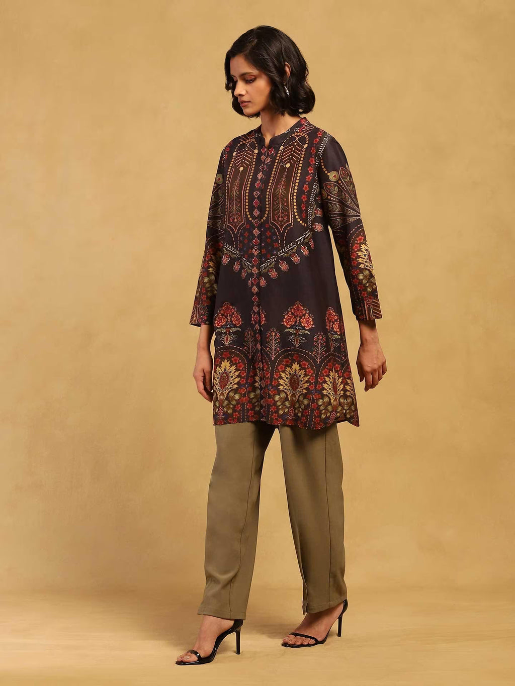 Black Designed Kurta 