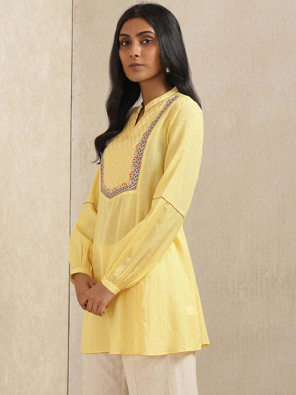 Yellow Full Sleeve Kurta