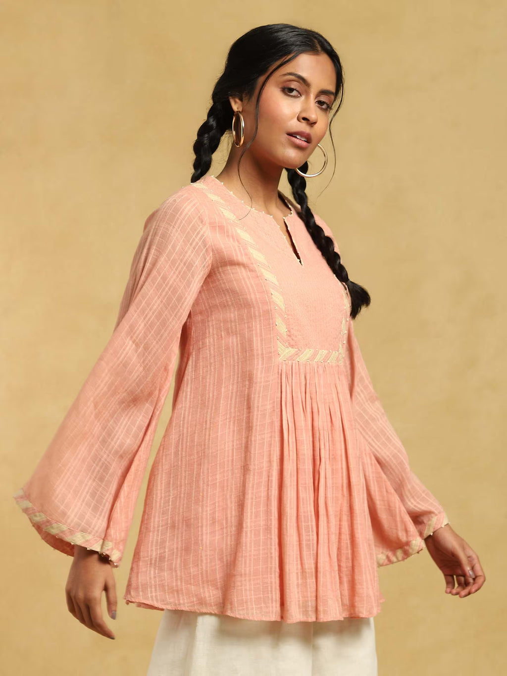 Pink Kurta Long Sleeve