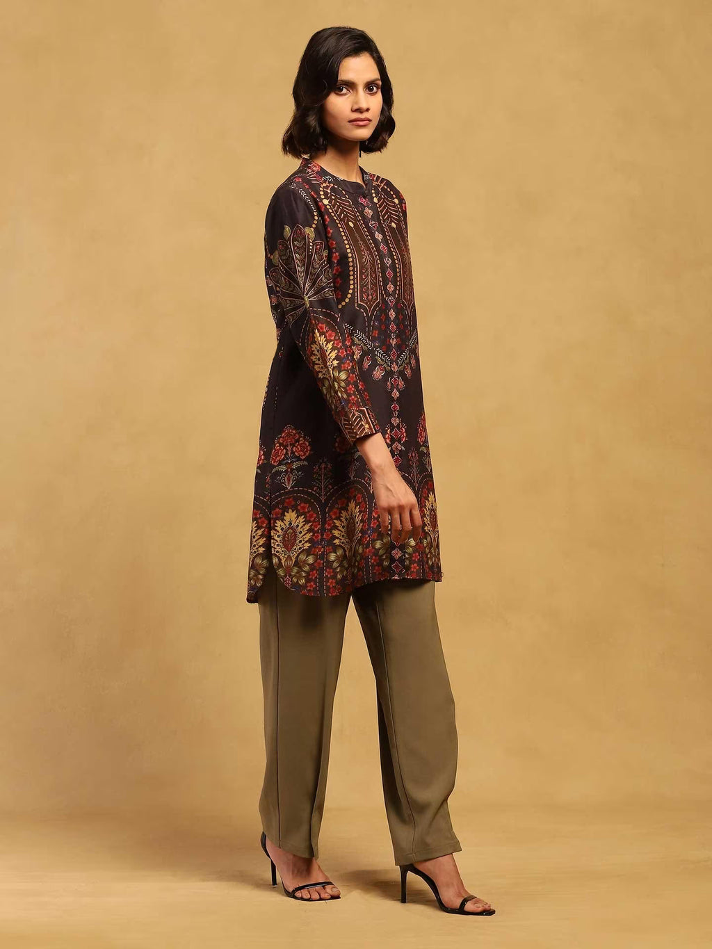 Black Designed Kurta 