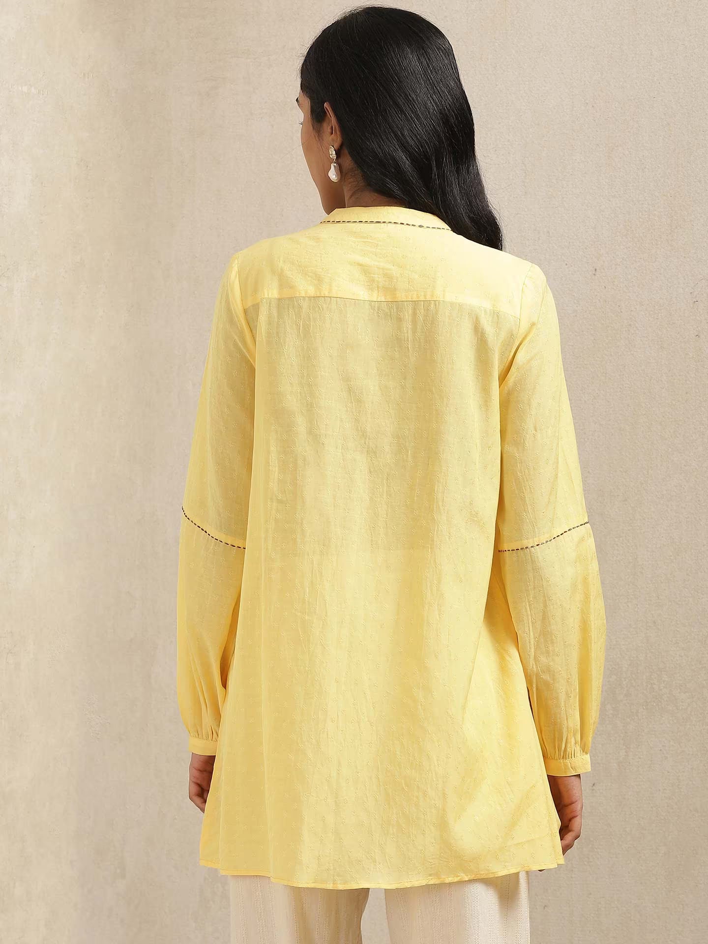 Yellow Full Sleeve Kurta