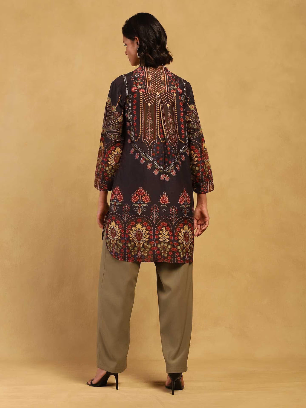 Black Designed Kurta 