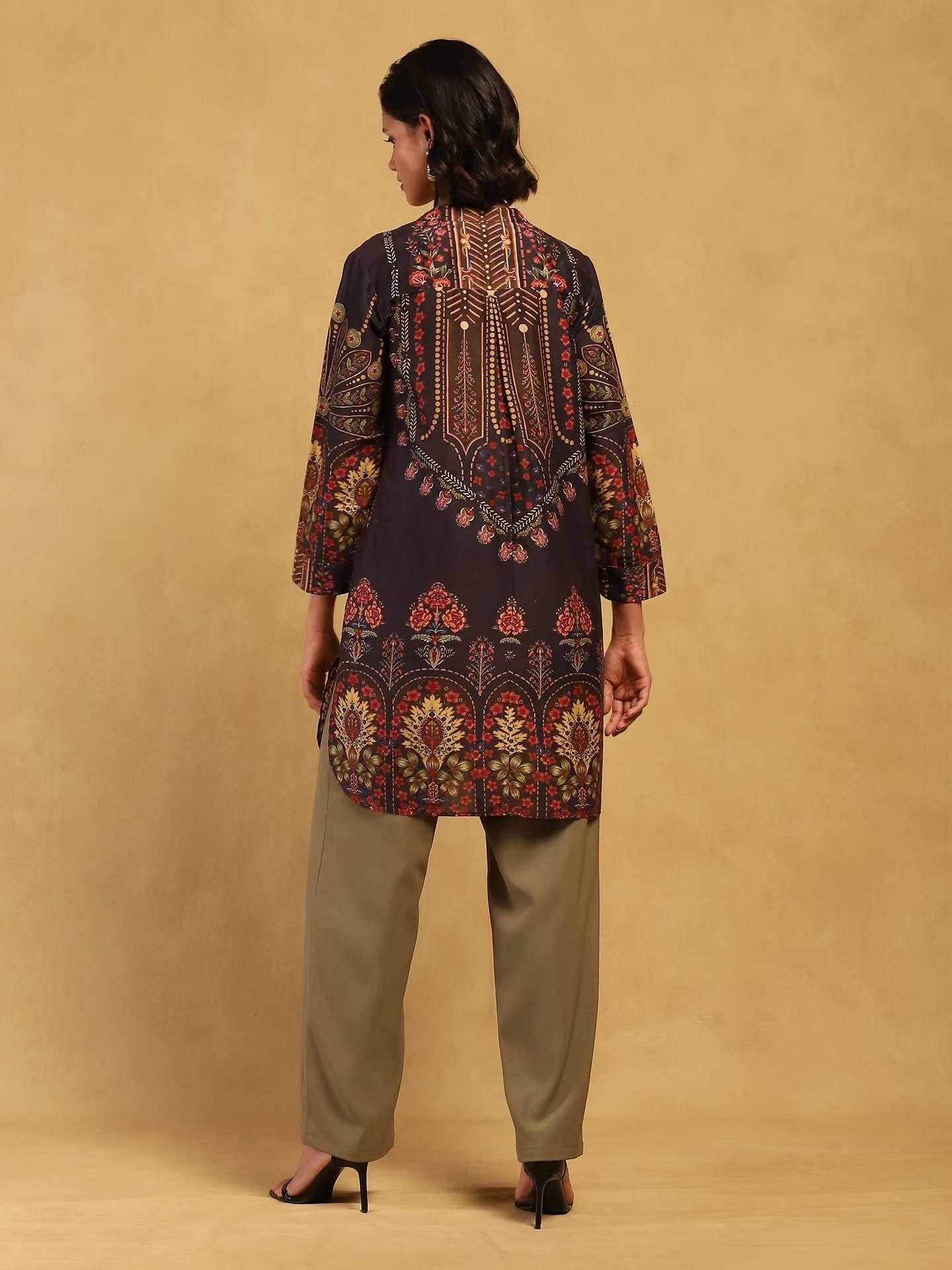 Black Designed Kurta 