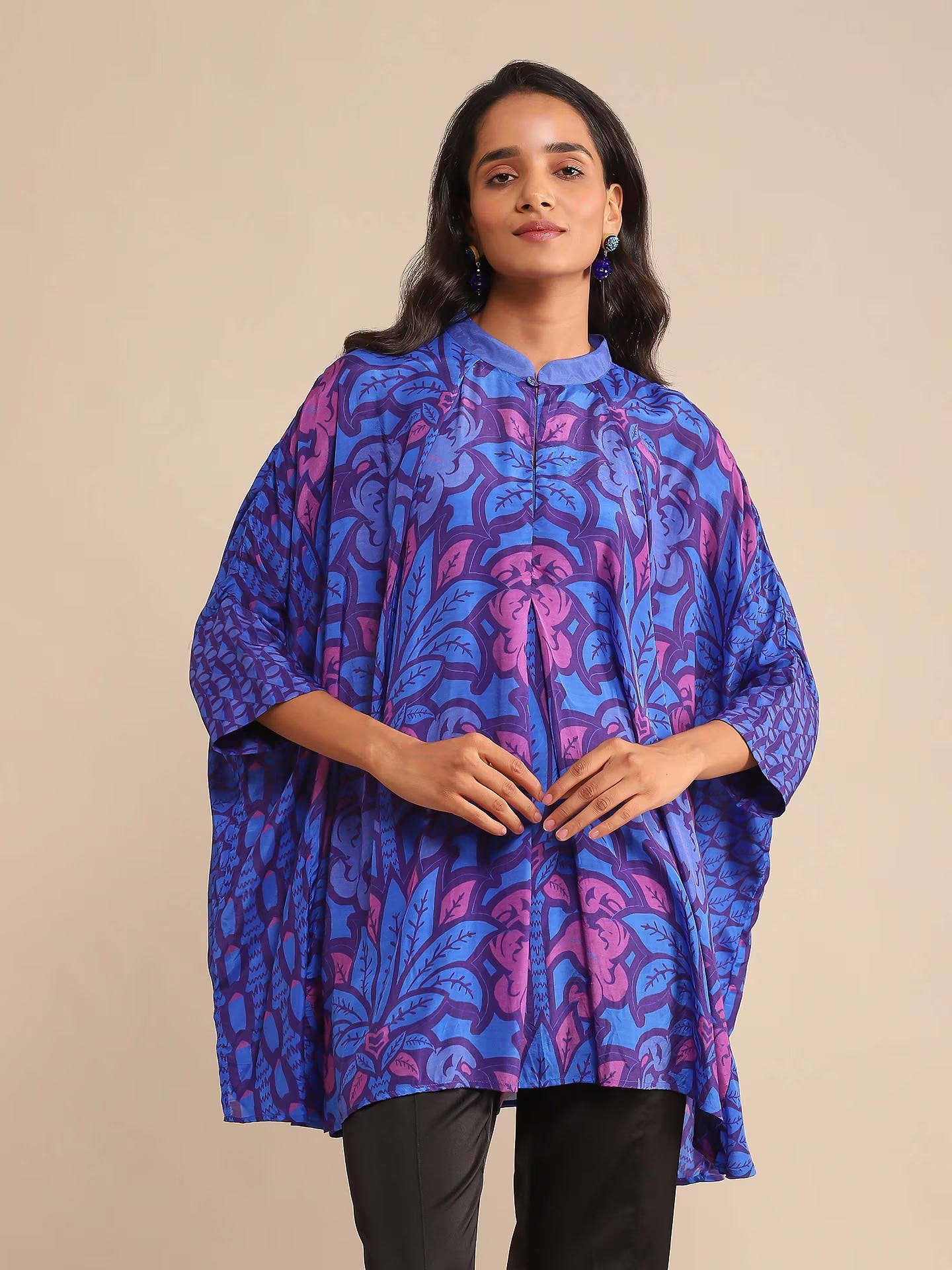 Blue colour printed Kurta