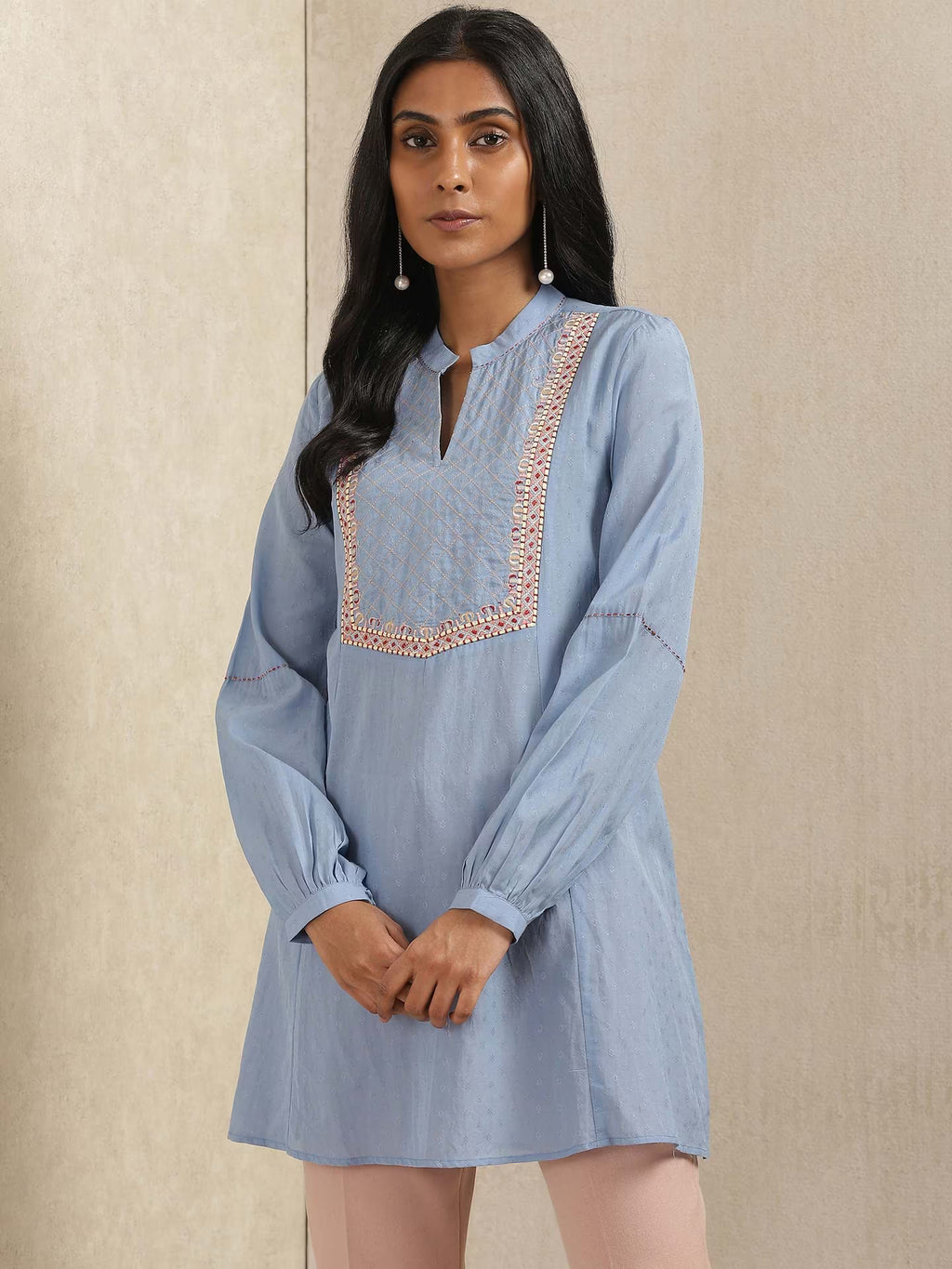 Blue Full Sleeve Kurta