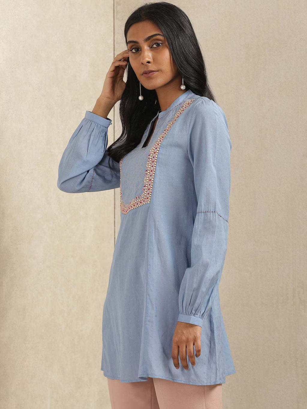Blue Full Sleeve Kurta
