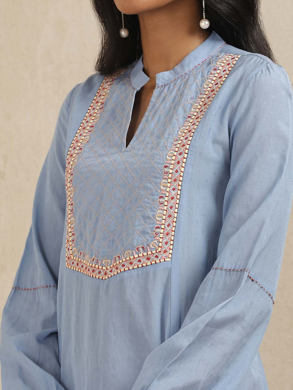 Blue Full Sleeve Kurta
