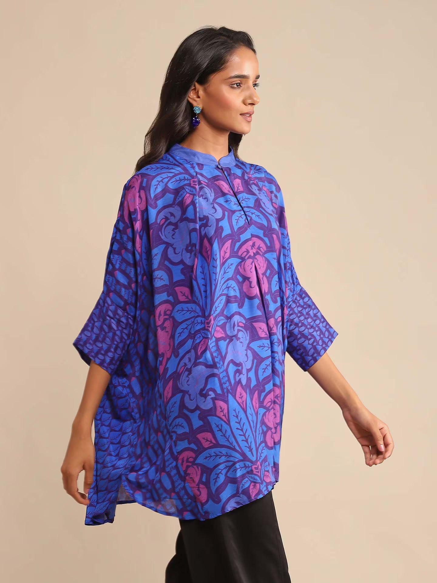 Blue colour printed Kurta