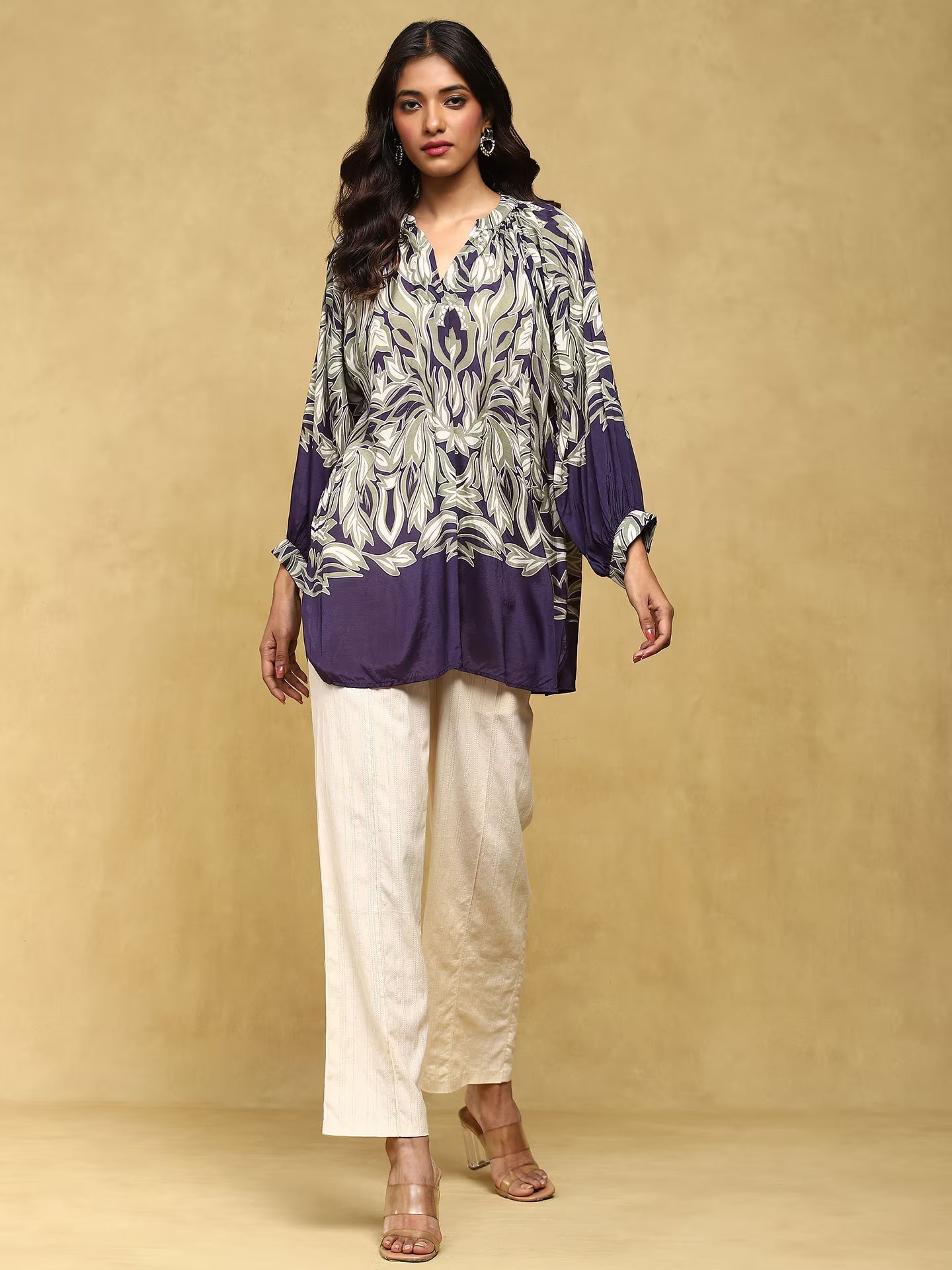 Purple Designed Kurta