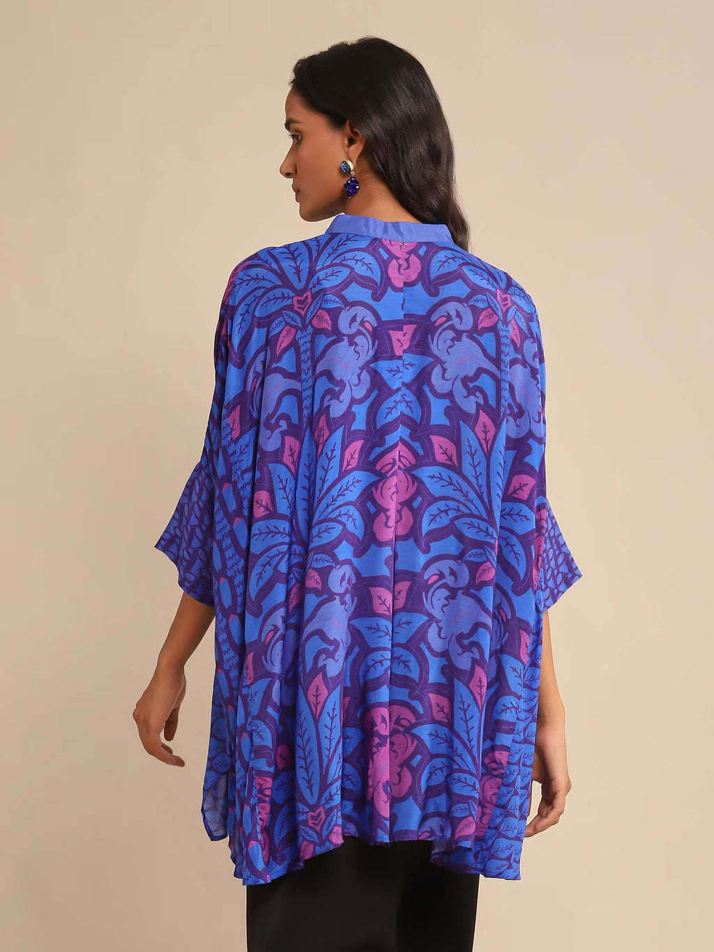 Blue colour printed Kurta