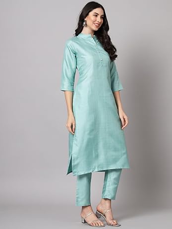Celeste Silk Straight Kurta Set
