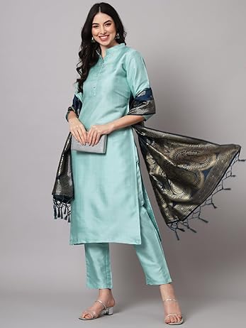 Celeste Silk Straight Kurta Set