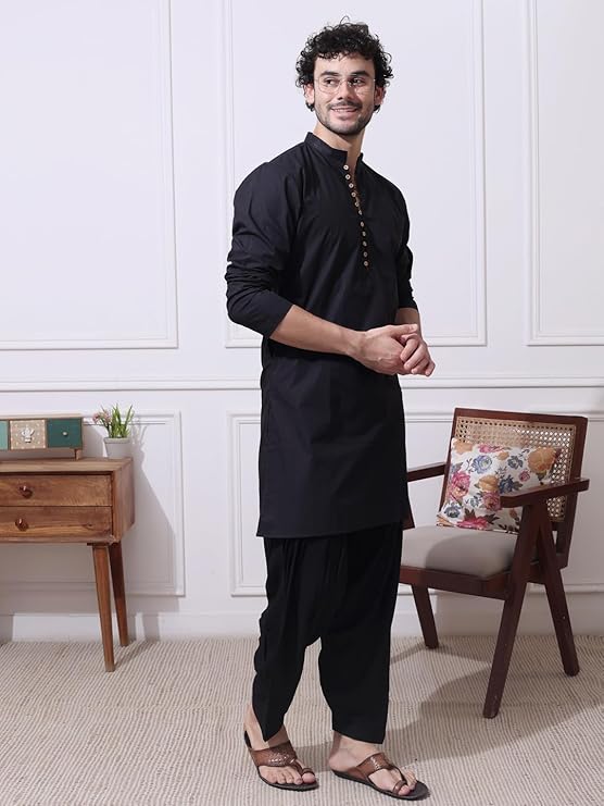 Noir Classic Cotton Kurta Set