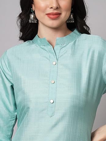 Celeste Silk Straight Kurta Set
