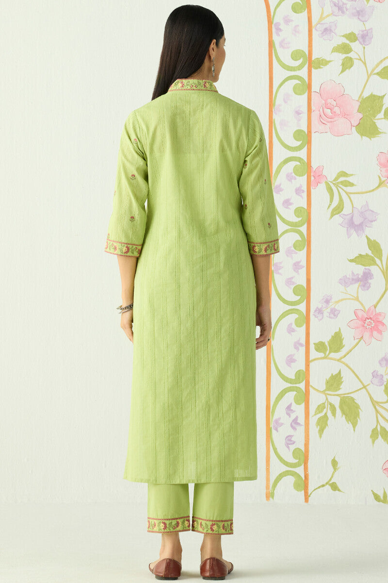 Meadow Mist Embroidered Suit Set